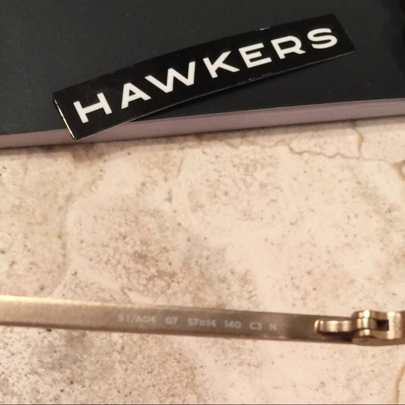 Hawkers Gold Blue Mirror Sunglasses New with Case - Picture 4 of 4